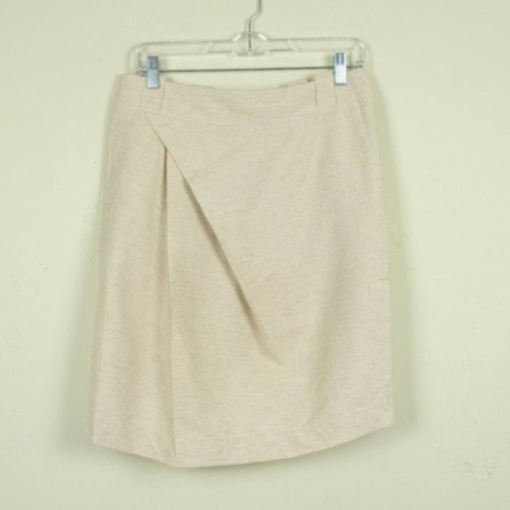 Cotelac Cotton Linen Pleat front Mini Skirt